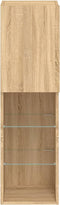 vidaXL - Tv-meubel - met - LED-verlichting - 30,5x30x102 - cm - sonoma - eikenkleur