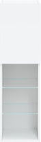 vidaXL - Tv-meubel - met - LED-verlichting - 30,5x30x102 - cm - wit
