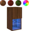 vidaXL - Tv-meubel - met - LED-verlichting - 30,5x30x60 - cm - bruin - eikenkleur