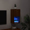 vidaXL - Tv-meubel - met - LED-verlichting - 30,5x30x60 - cm - bruin - eikenkleur