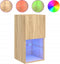 vidaXL - Tv-meubel - met - LED-verlichting - 30,5x30x60 - cm - sonoma - eikenkleurig
