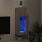 vidaXL - Tv-meubel - met - LED-verlichting - 30,5x30x90 - cm - grijs - sonoma - eiken