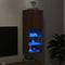 vidaXL - Tv-meubel - met - LED-verlichting - 40,5x30x102 - cm - bruin - eikenkleur