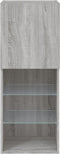 vidaXL - Tv-meubel - met - LED-verlichting - 40,5x30x102 - cm - grijs - sonoma - eiken
