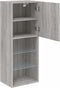 vidaXL - Tv-meubel - met - LED-verlichting - 40,5x30x102 - cm - grijs - sonoma - eiken