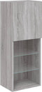 vidaXL - Tv-meubel - met - LED-verlichting - 40,5x30x102 - cm - grijs - sonoma - eiken