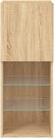 vidaXL - Tv-meubel - met - LED-verlichting - 40,5x30x102 - cm - sonoma - eikenkleur