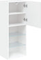 vidaXL - Tv-meubel - met - LED-verlichting - 40,5x30x102 - cm - wit