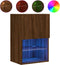 vidaXL - Tv-meubel - met - LED-verlichting - 40,5x30x60 - cm - bruin - eikenkleur