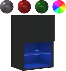 vidaXL - Tv-meubel - met - LED-verlichting - 40,5x30x60 - cm - zwart