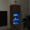 vidaXL - Tv-meubel - met - LED-verlichting - 40,5x30x90 - cm - bruin - eikenkleur