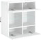 vidaXL - Tv-meubel - met - LED-verlichting - 58,5x30x60,5 - cm - wit