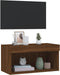 vidaXL - Tv-meubel - met - LED-verlichting - 60x30x30 - cm - bruin - eikenkleur