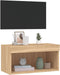 vidaXL - Tv-meubel - met - LED-verlichting - 60x30x30 - cm - sonoma - eikenkleurig
