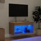 vidaXL - Tv-meubel - met - LED-verlichting - 60x30x30 - cm - sonoma - eikenkleurig