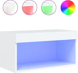 vidaXL - Tv-meubel - met - LED-verlichting - 60x30x30 - cm - wit