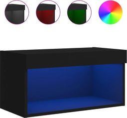vidaXL - Tv-meubel - met - LED-verlichting - 60x30x30 - cm - zwart
