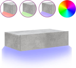 vidaXL - Tv-meubel - met - LED-verlichting - 60x35x15,5 - cm - betongrijs