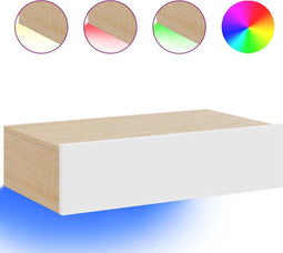 vidaXL - Tv-meubel - met - LED-verlichting - 60x35x15,5 - cm - wit