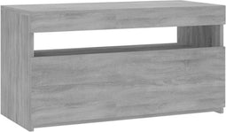 vidaXL - Tv-meubel - met - LED-verlichting - 75x35x40 - cm - grijs - sonoma - eiken