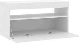 vidaXL - Tv-meubel - met - LED-verlichting - 75x35x40 - cm - hoogglans - wit