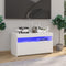 vidaXL - Tv-meubel - met - LED-verlichting - 75x35x40 - cm - hoogglans - wit