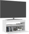 vidaXL - Tv-meubel - met - LED-verlichting - 75x35x40 - cm - hoogglans - wit