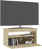 vidaXL - Tv-meubel - met - LED-verlichting - 75x35x40 - cm - sonoma - eikenkleurig