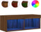 vidaXL - Tv-meubel - met - LED-verlichting - 80x30x30 - cm - bruin - eikenkleur