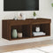 vidaXL - Tv-meubel - met - LED-verlichting - 80x30x30 - cm - bruin - eikenkleur