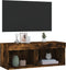 vidaXL - Tv-meubel - met - LED-verlichting - 80x30x30 - cm - gerookt - eikenkleurig