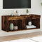 vidaXL - Tv-meubel - met - LED-verlichting - 80x30x30 - cm - gerookt - eikenkleurig