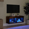 vidaXL - Tv-meubel - met - LED-verlichting - 80x30x30 - cm - gerookt - eikenkleurig