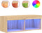 vidaXL - Tv-meubel - met - LED-verlichting - 80x30x30 - cm - sonoma - eikenkleur