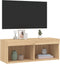 vidaXL - Tv-meubel - met - LED-verlichting - 80x30x30 - cm - sonoma - eikenkleur