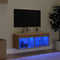 vidaXL - Tv-meubel - met - LED-verlichting - 80x30x30 - cm - sonoma - eikenkleur
