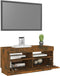 vidaXL - Tv-meubel - met - LED-verlichting - 80x35x40 - cm - gerookt - eikenkleurig