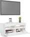 vidaXL - Tv-meubel - met - LED-verlichting - 80x35x40 - cm - hoogglans - wit