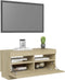 vidaXL - Tv-meubel - met - LED-verlichting - 80x35x40 - cm - sonoma - eikenkleurig