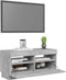 vidaXL - Tv-meubel - met - LED-verlichting - 80x35x40 - cm - betongrijs