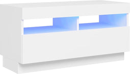 vidaXL - Tv-meubel - met - LED-verlichting - 80x35x40 - cm - wit
