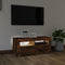 vidaXL - Tv-meubel - met - LED-verlichting - 90x35x40 - cm - gerookt - eikenkleurig