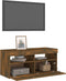 vidaXL - Tv-meubel - met - LED-verlichting - 90x35x40 - cm - gerookt - eikenkleurig