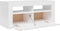 vidaXL - Tv-meubel - met - LED-verlichting - 90x35x40 - cm - hoogglans - wit