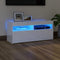 vidaXL - Tv-meubel - met - LED-verlichting - 90x35x40 - cm - hoogglans - wit
