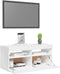 vidaXL - Tv-meubel - met - LED-verlichting - 90x35x40 - cm - hoogglans - wit
