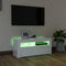 vidaXL - Tv-meubel - met - LED-verlichting - 90x35x40 - cm - hoogglans - wit