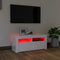 vidaXL - Tv-meubel - met - LED-verlichting - 90x35x40 - cm - hoogglans - wit