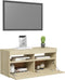 vidaXL - Tv-meubel - met - LED-verlichting - 90x35x40 - cm - sonoma - eikenkleurig