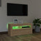 vidaXL - Tv-meubel - met - LED-verlichting - 90x35x40 - cm - sonoma - eikenkleurig